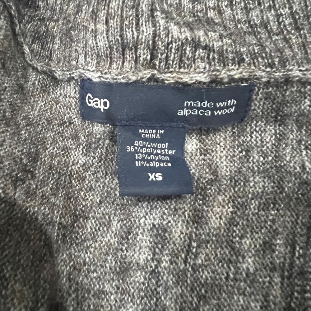 GAP Sleeveless Alpaca Wool Sweater Cardigan - Picture 3 of 4